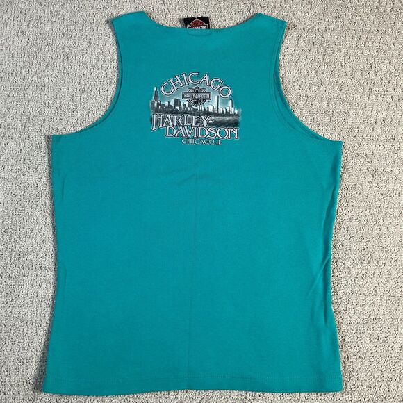 Vintage Harley-Davidson Chicago Tank Top Large L Holoubek 2004 USA Sleeveless - Picture 3 of 6